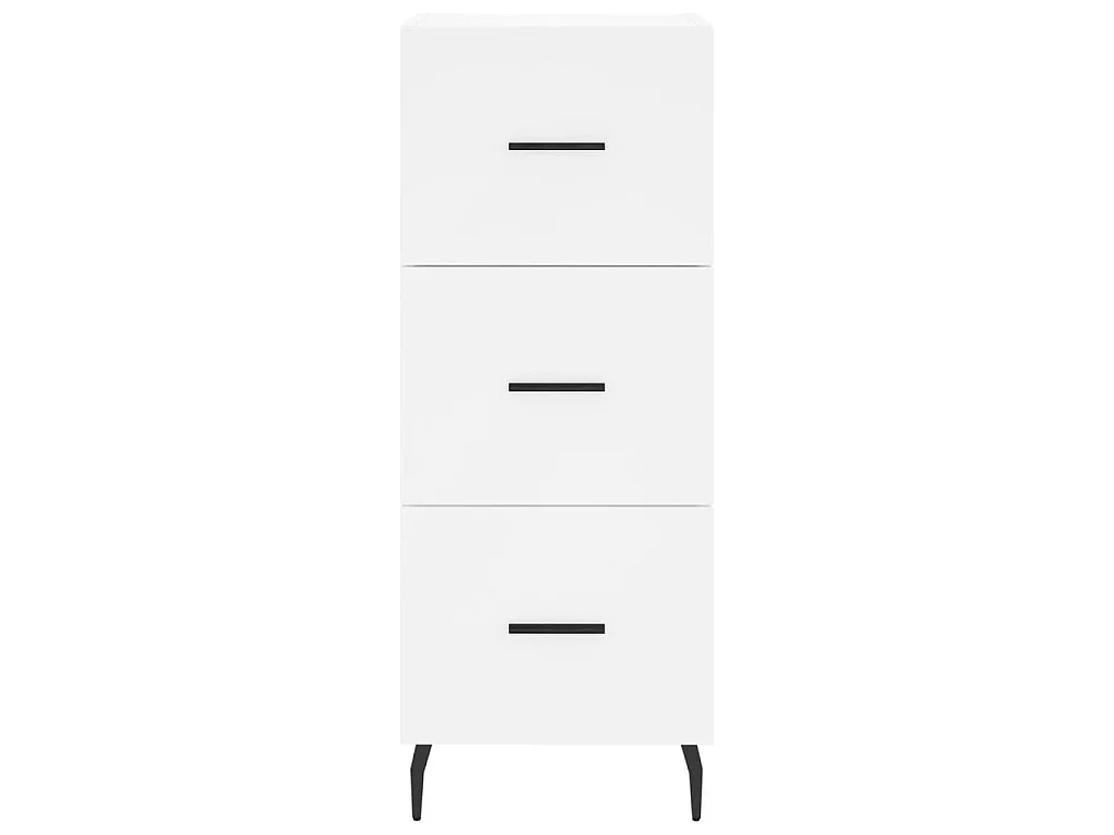 Aparador alto madera contrachapada blanco 34,5x34x180 cm ES57482