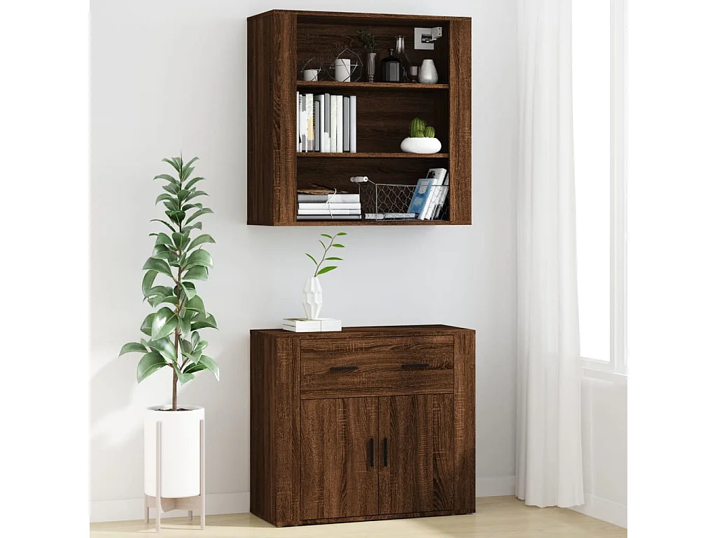 Buffet haut Chêne marron Bois d'ingénierie EGER19633