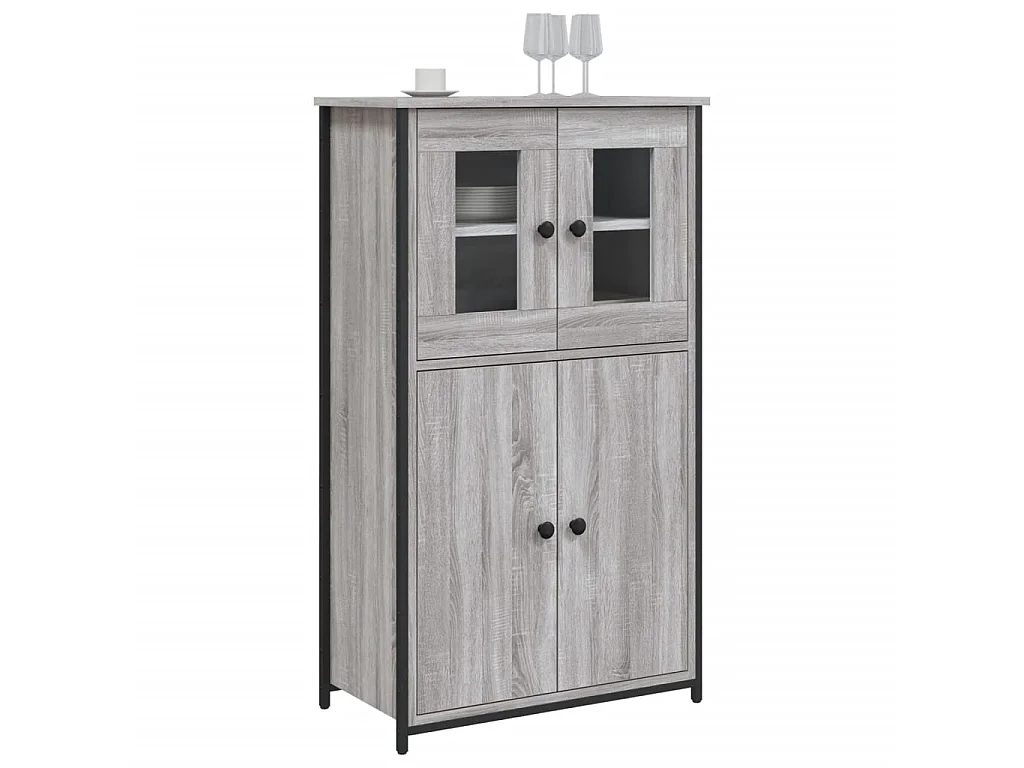 Aparador alto 62x32x106,5 cm derivados de madeira cinza sonoma PT499403