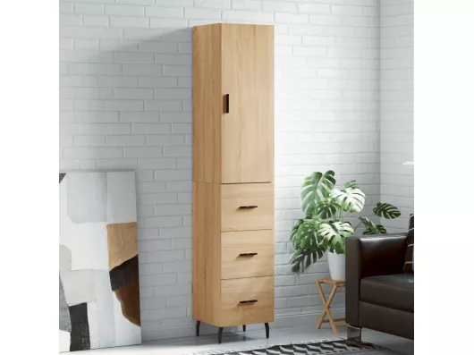 Kauf Unique Highboard,Kommode Sonoma-Eiche 34,5x34x180 cm Holzwerkstoff -gkd327570