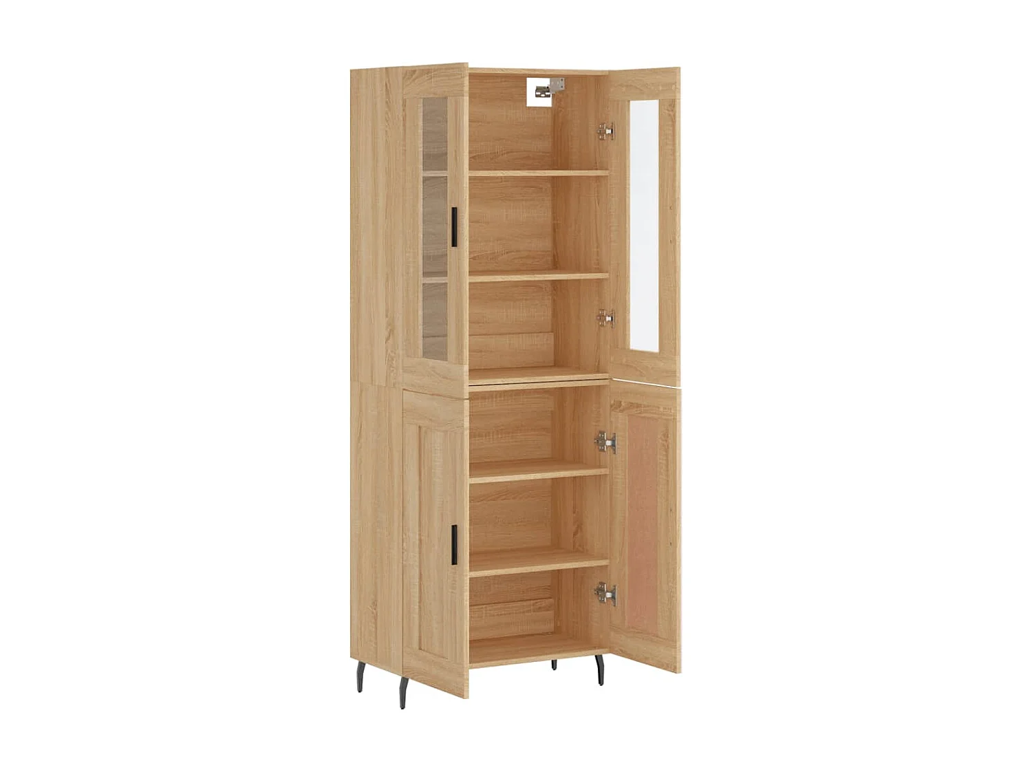 Buffet haut Chêne sonoma 69,5x34x180 cm Bois d'ingénierie QWE32101