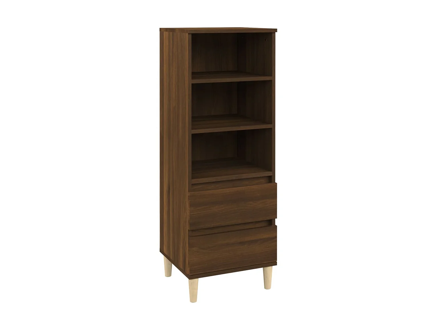 Highboard,Kommode Braun Eichen-Optik 40x36x110 cm Holzwerkstoff -gkd520643