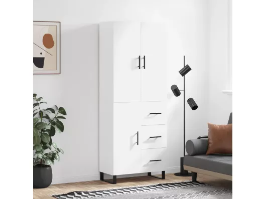 Kauf Unique Highboard,Kommode Weiß 69,5x34x180 cm Holzwerkstoff -gkd906577