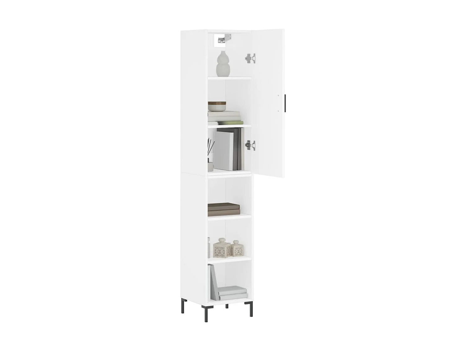 Buffet haut Blanc 34,5x34x180 cm Bois d'ingénierie QWE88962