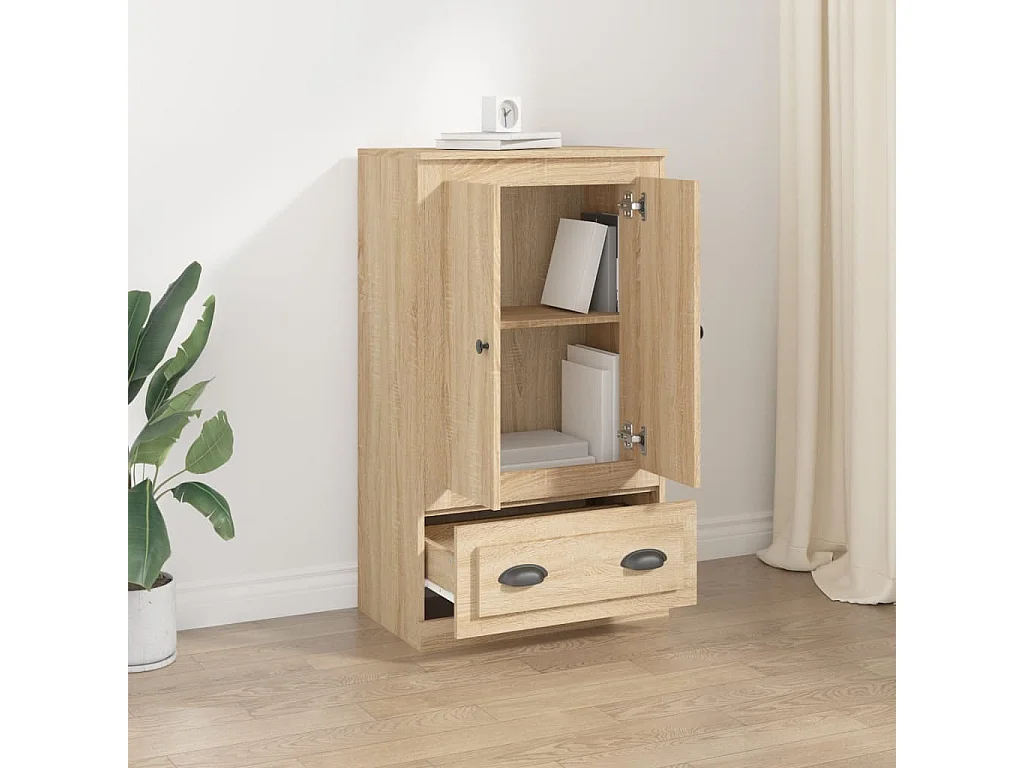 Buffet haut chêne sonoma 60x35,5x103,5 cm bois d'ingénierie EGER76713