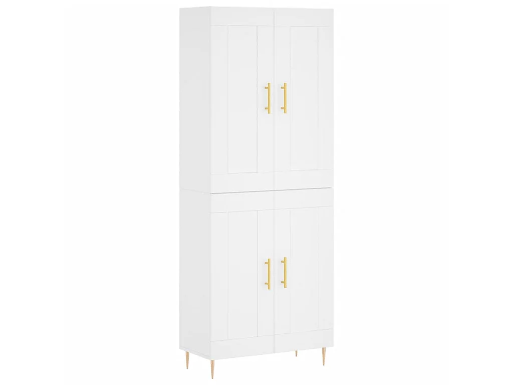 Highboard,Kommode Weiß 69,5x34x180 cm Holzwerkstoff -gkd280741