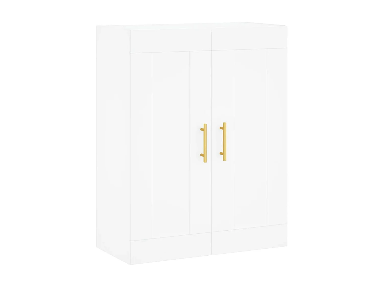 Highboard,Kommode Weiß 69,5x34x180 cm Holzwerkstoff -gkd280741