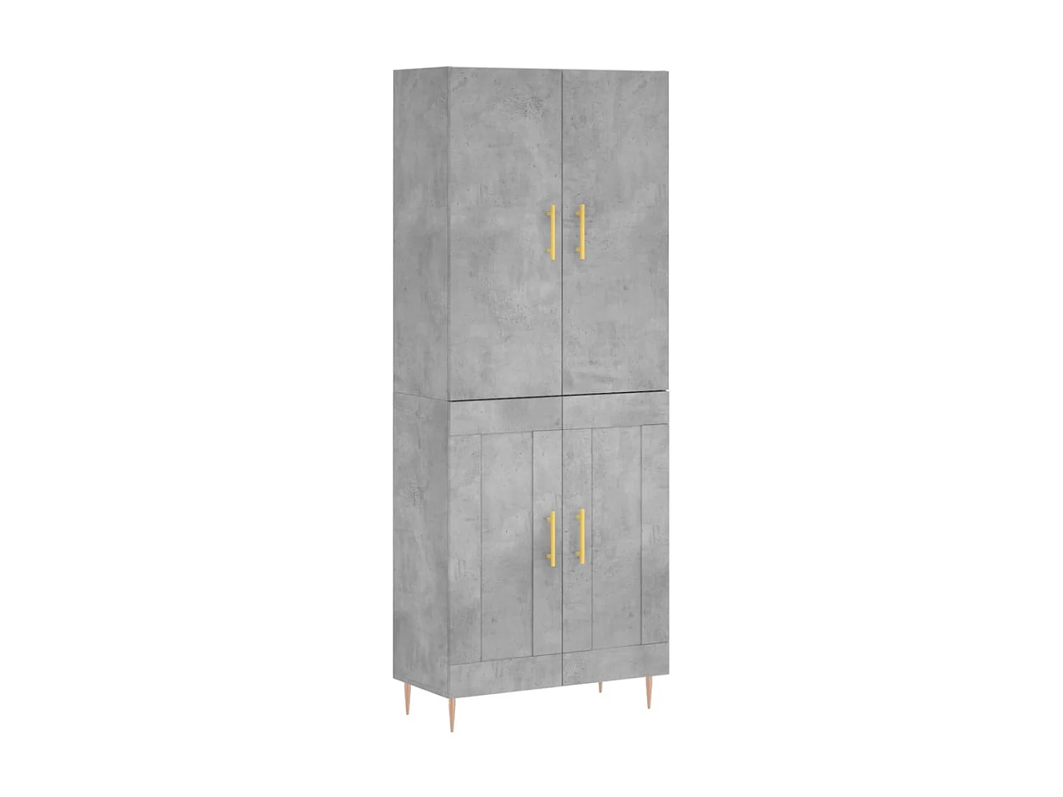 Buffet haut Gris béton 69,5x34x180 cm Bois d'ingénierie QWE62214