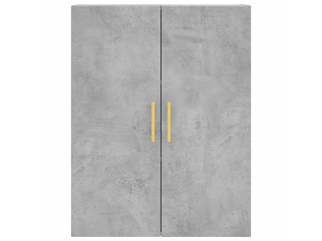 Buffet haut Gris béton 69,5x34x180 cm Bois d'ingénierie QWE62214