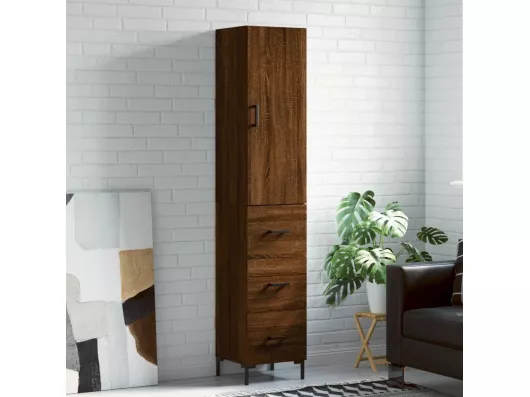 Kauf Unique Highboard,Kommode Braun Eichen-Optik 34,5x34x180 cm Holzwerkstoff -gkd25663