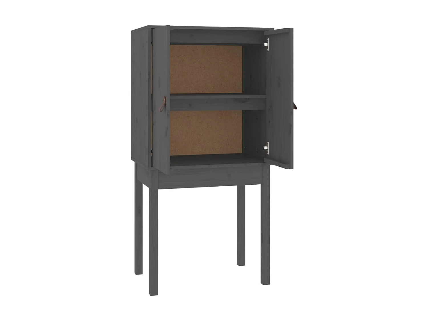 Highboard,Kommode Grau 60x40x120 cm Massivholz Kiefer -gkd472699