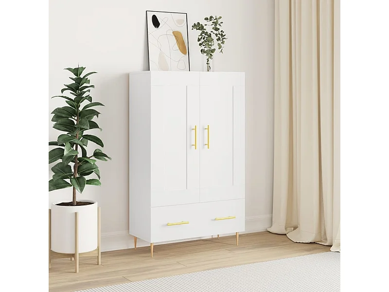 Highboard,Kommode Weiß 69,5x31x115 cm Holzwerkstoff -gkd73755