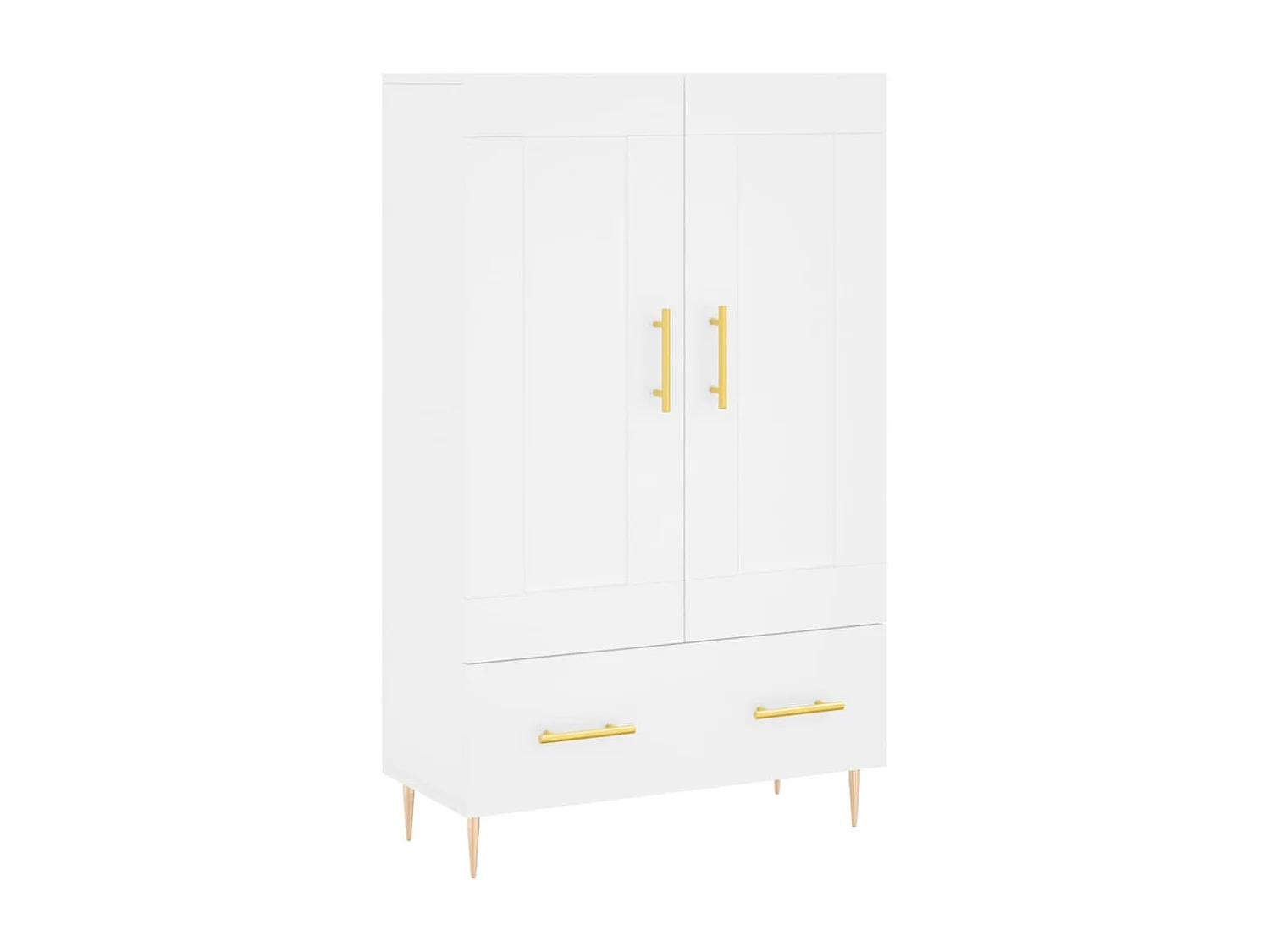 Buffet haut blanc 69,5x31x115 cm bois d'ingénierie QWE66802