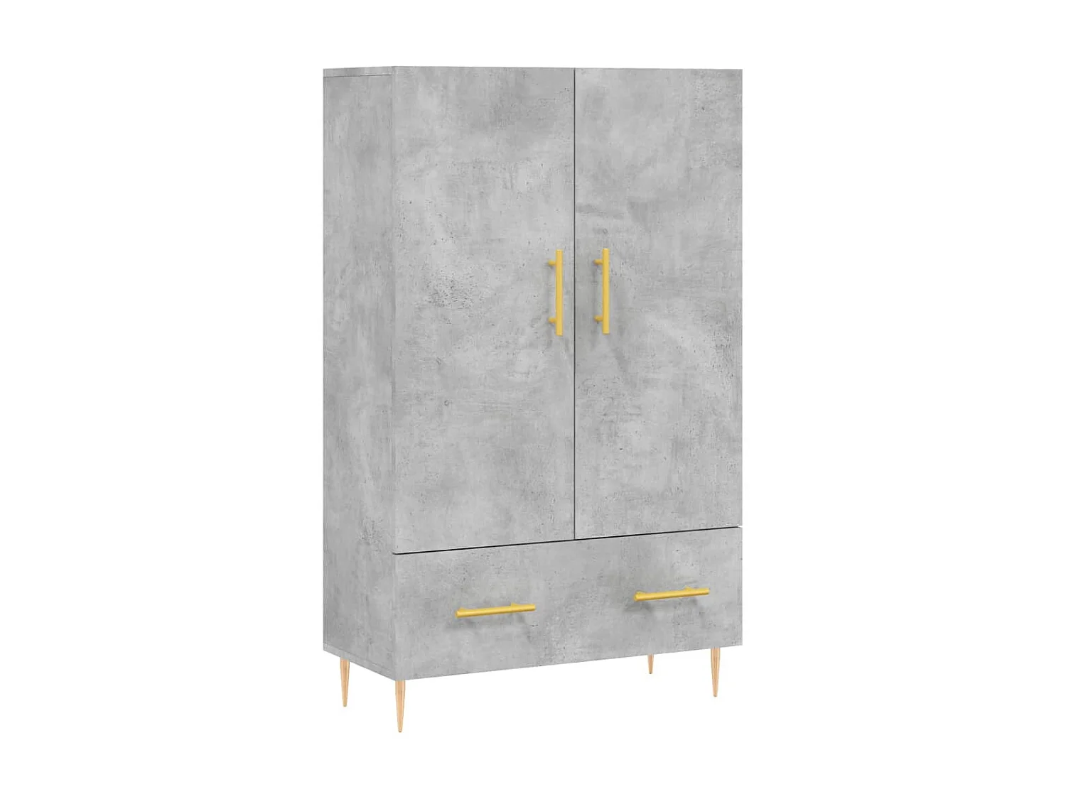 Hoge kast 69,5x31x115 cm bewerkt hout betongrijs NL368493