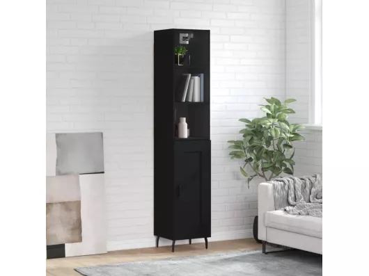 Kauf Unique Highboard,Kommode Schwarz 34,5x34x180 cm Holzwerkstoff -gkd683167