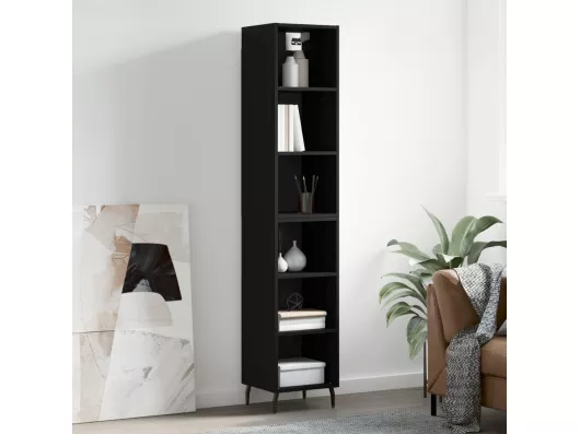 Kauf Unique Highboard,Kommode Schwarz 34,5x32,5x180 cm Holzwerkstoff -gkd998349