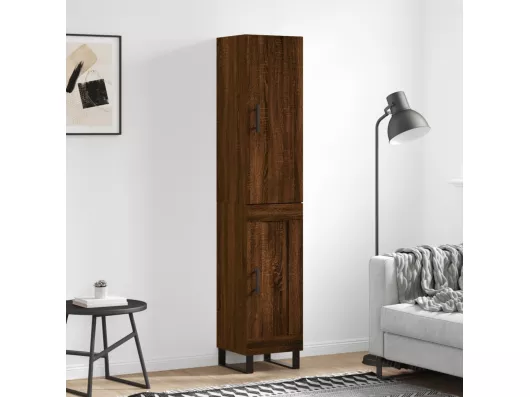 Kauf Unique Highboard,Kommode Braun Eichen-Optik 34,5x34x180 cm Holzwerkstoff -gkd610957