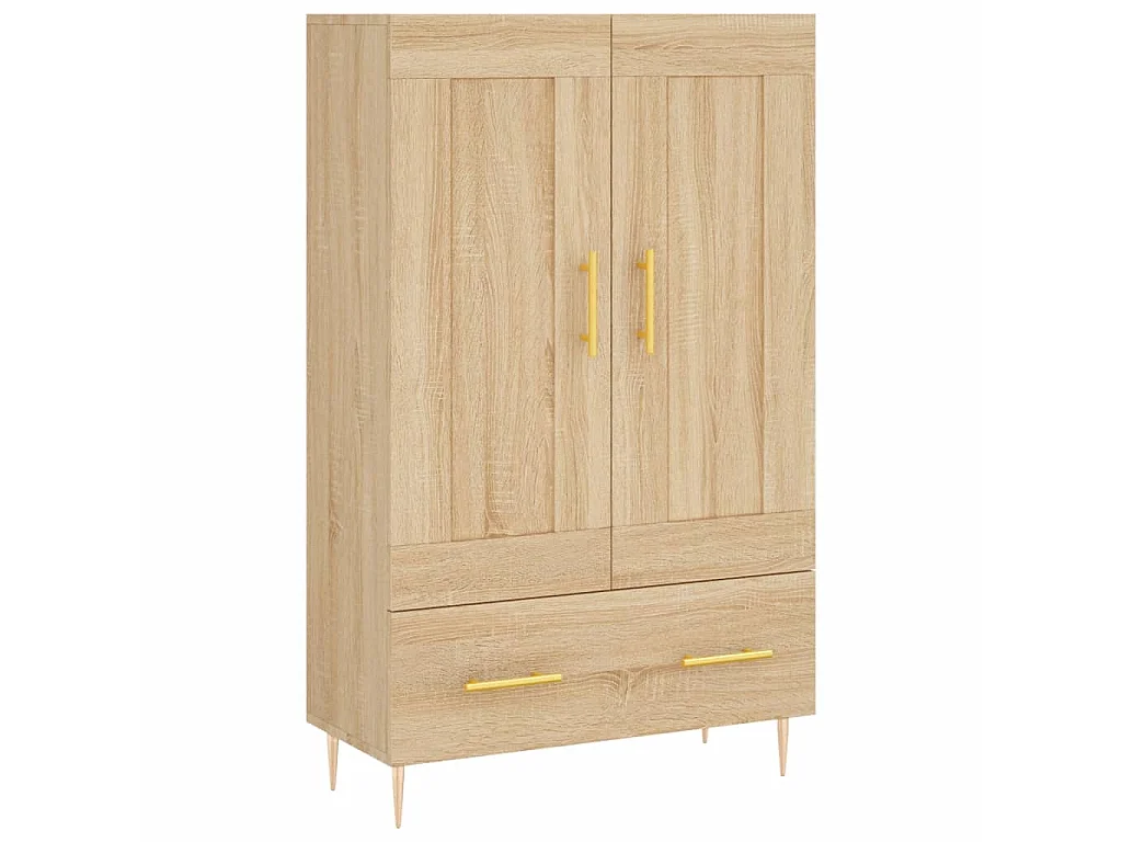 Buffet haut chêne sonoma 69,5x31x115 cm bois d'ingénierie QWE71771