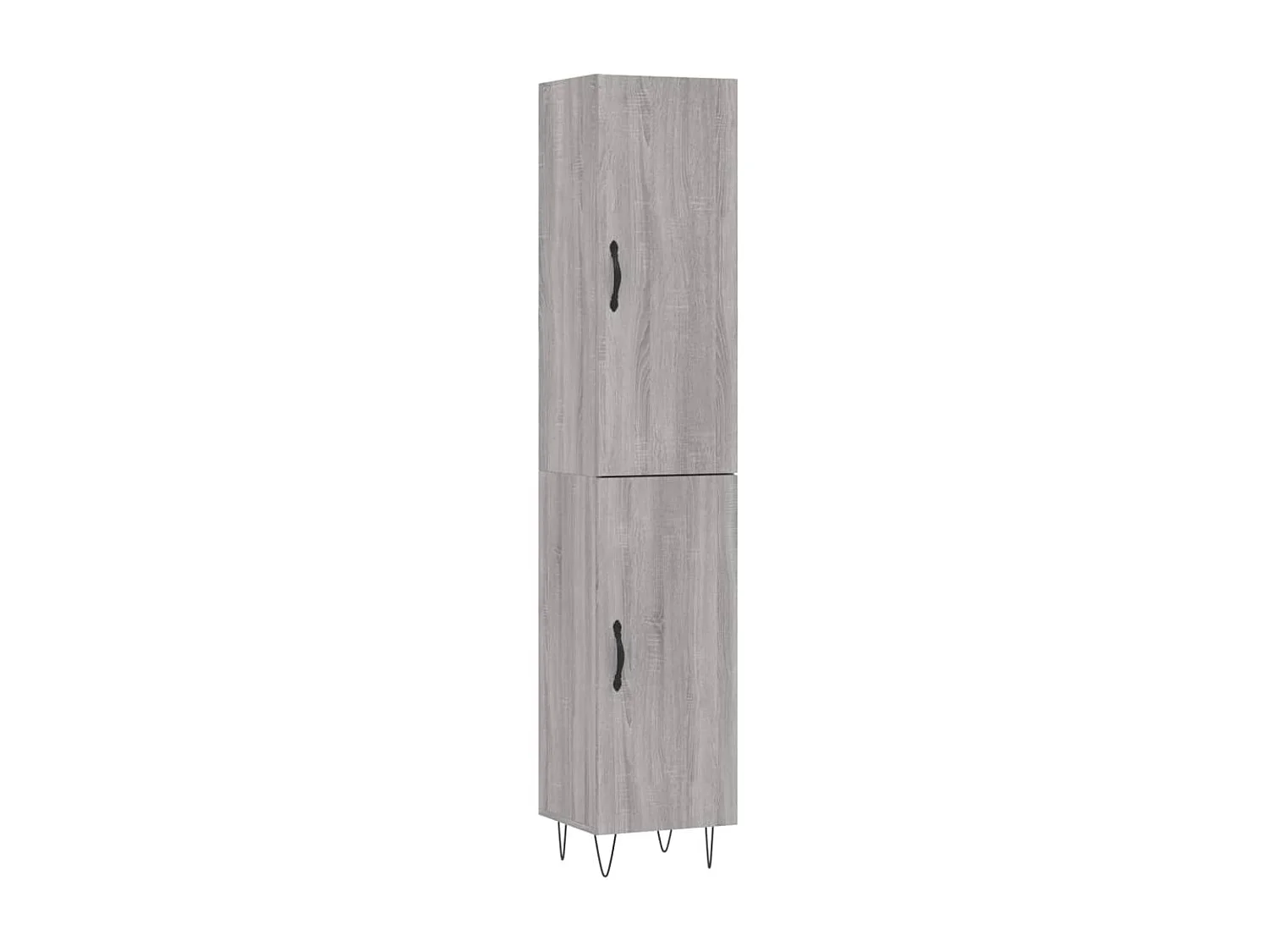 Aparador alto madera contrachapada gris Sonoma 34,5x34x180 cm ES23845