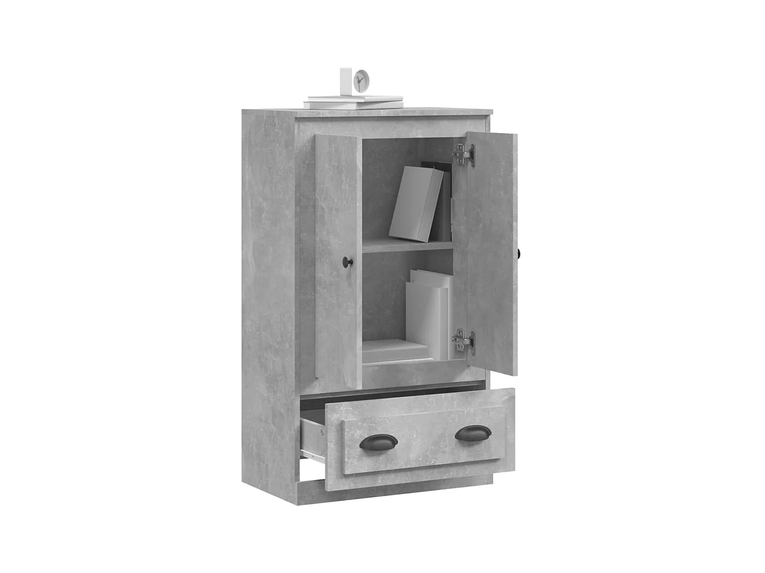 Aparador alto derivados madeira 60x35,5x103,5 cm cinza cimento PT883502