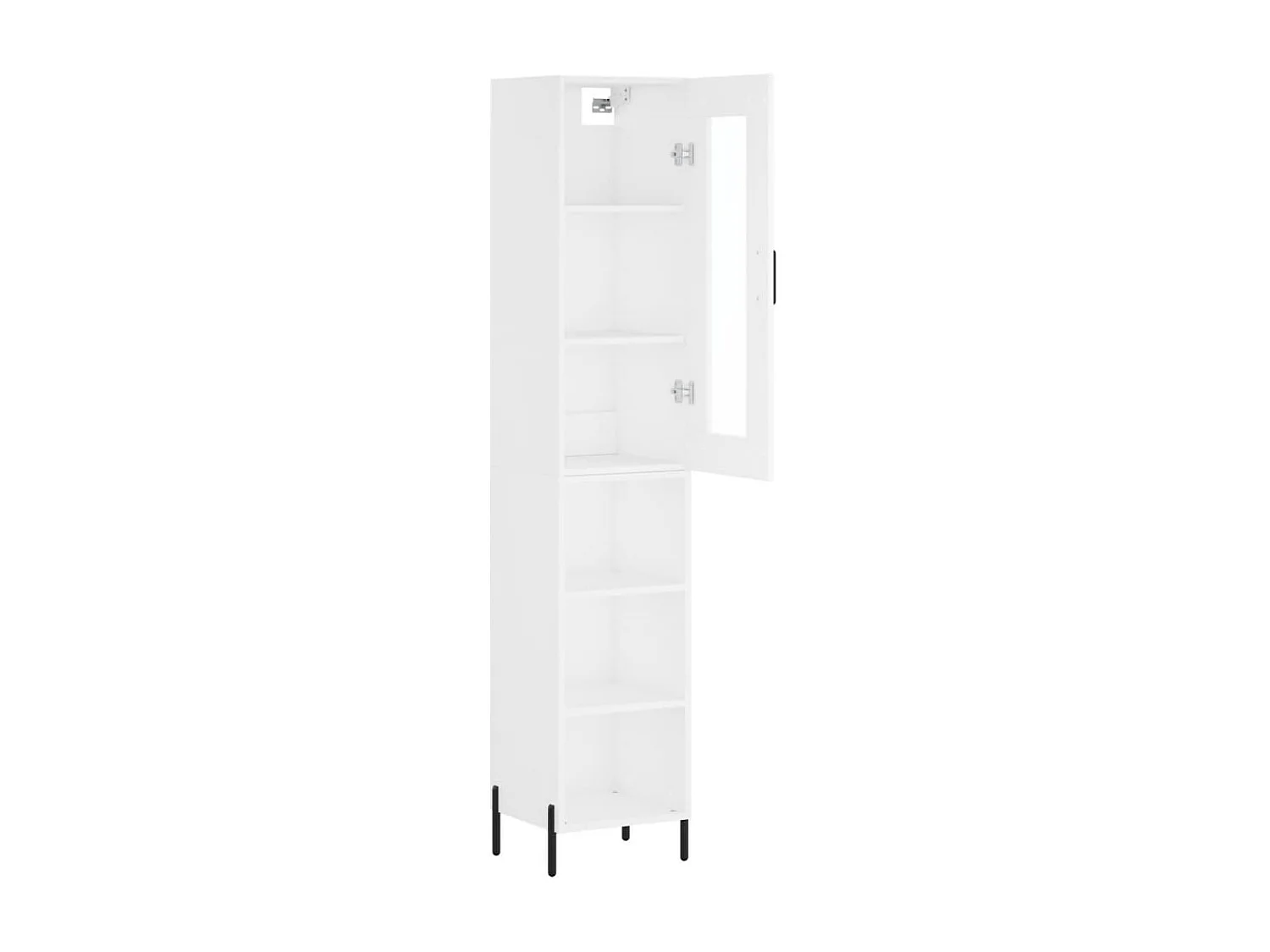 Highboard,Kommode Weiß 34,5x34x180 cm Holzwerkstoff -gkd311552