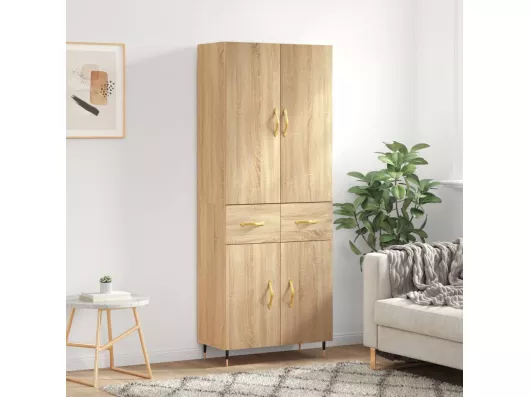 Kauf Unique Highboard,Kommode Sonoma-Eiche 69,5x34x180 cm Holzwerkstoff -gkd618634