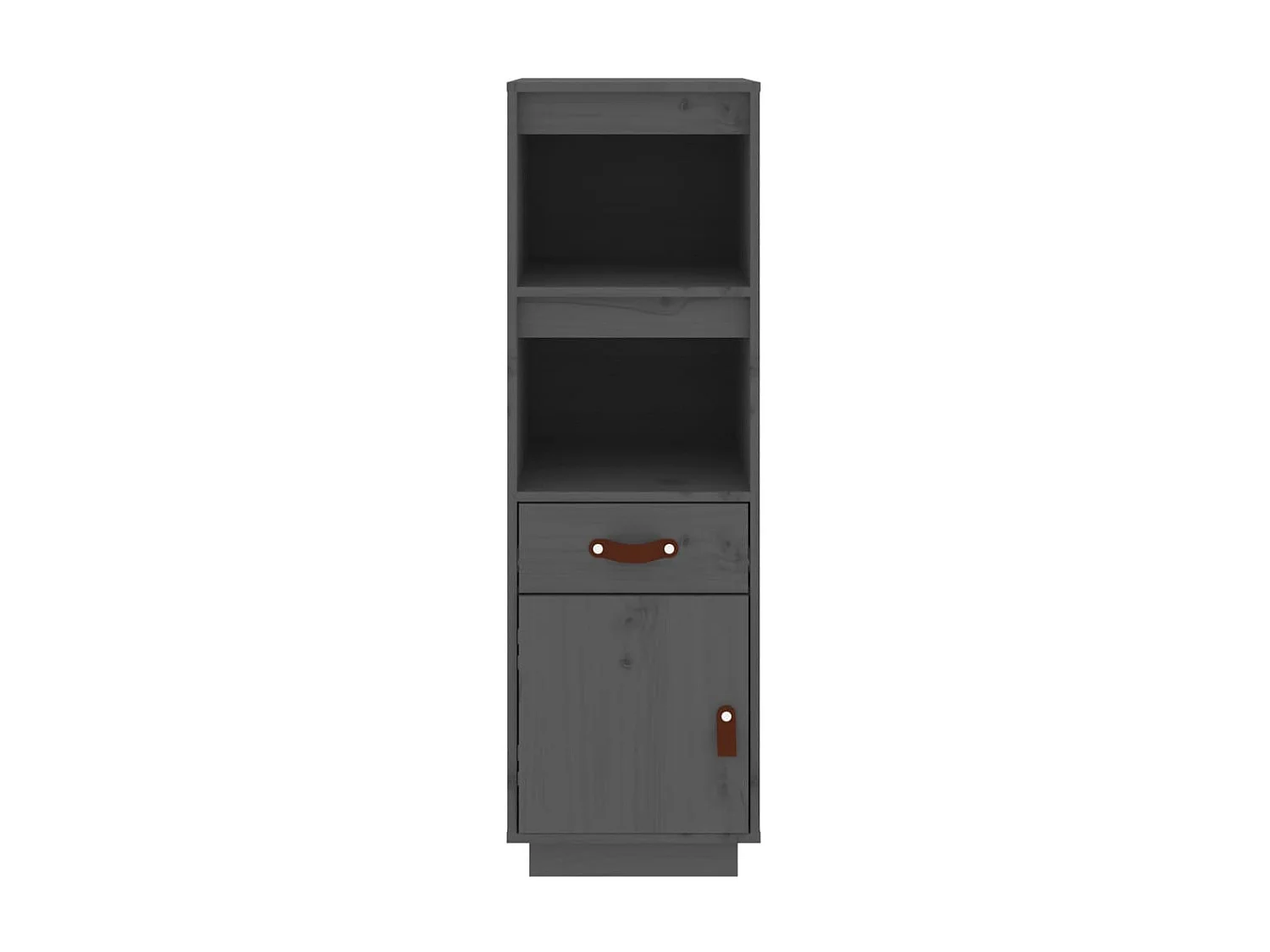 Highboard,Kommode Grau 34x40x108,5 cm Massivholz Kiefer -gkd828563