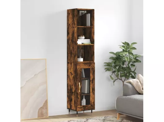 Kauf Unique Highboard,Kommode Räuchereiche 34,5x34x180 cm Holzwerkstoff -gkd152824