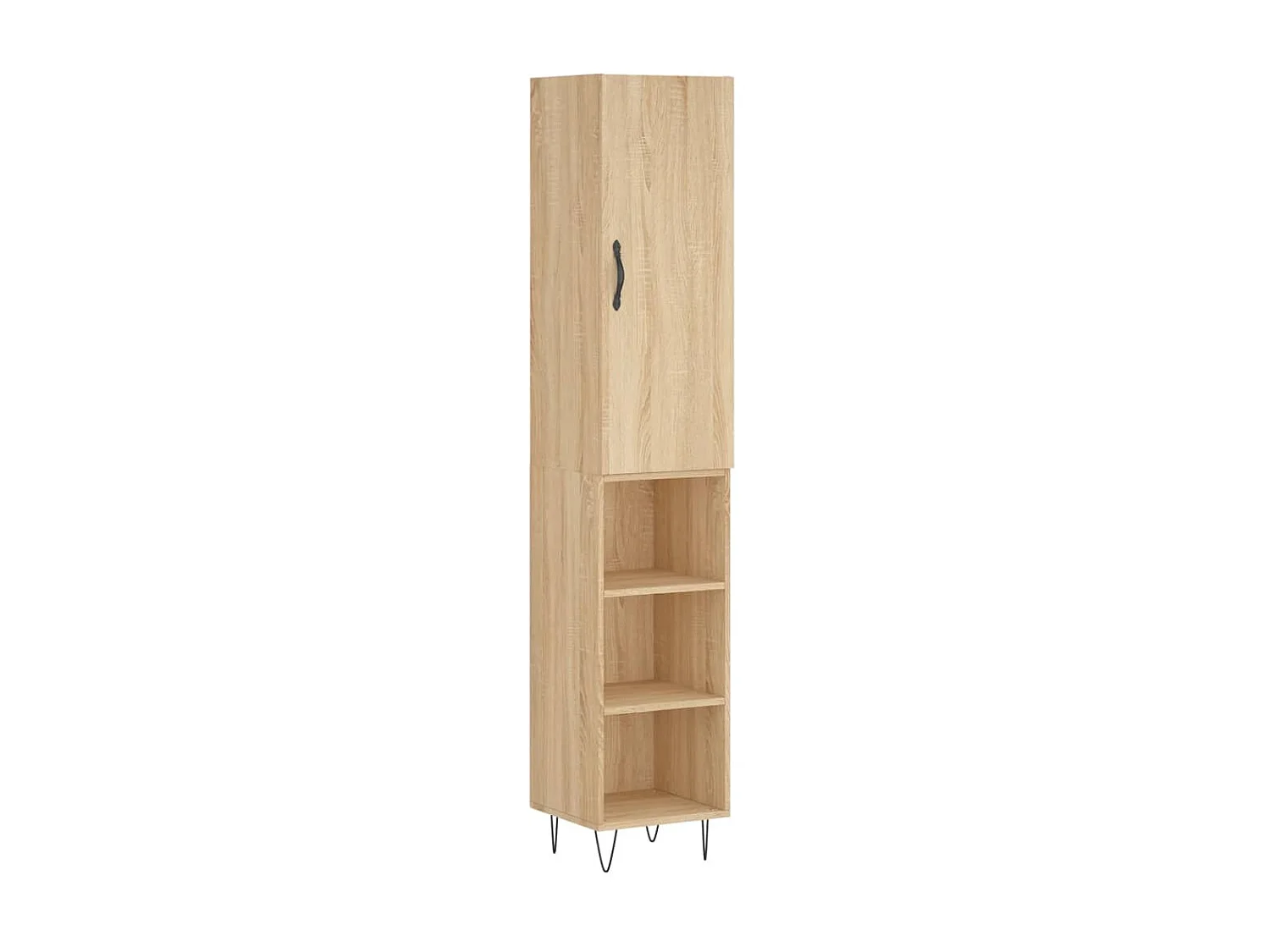 Buffet haut Chêne sonoma 34,5x34x180 cm Bois d'ingénierie QWE39944