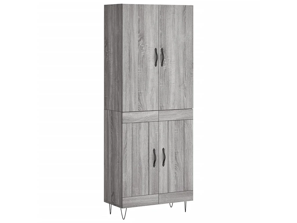 Aparador alto 69,5x34x180 cm derivados de madeira sonoma cinza PT642620