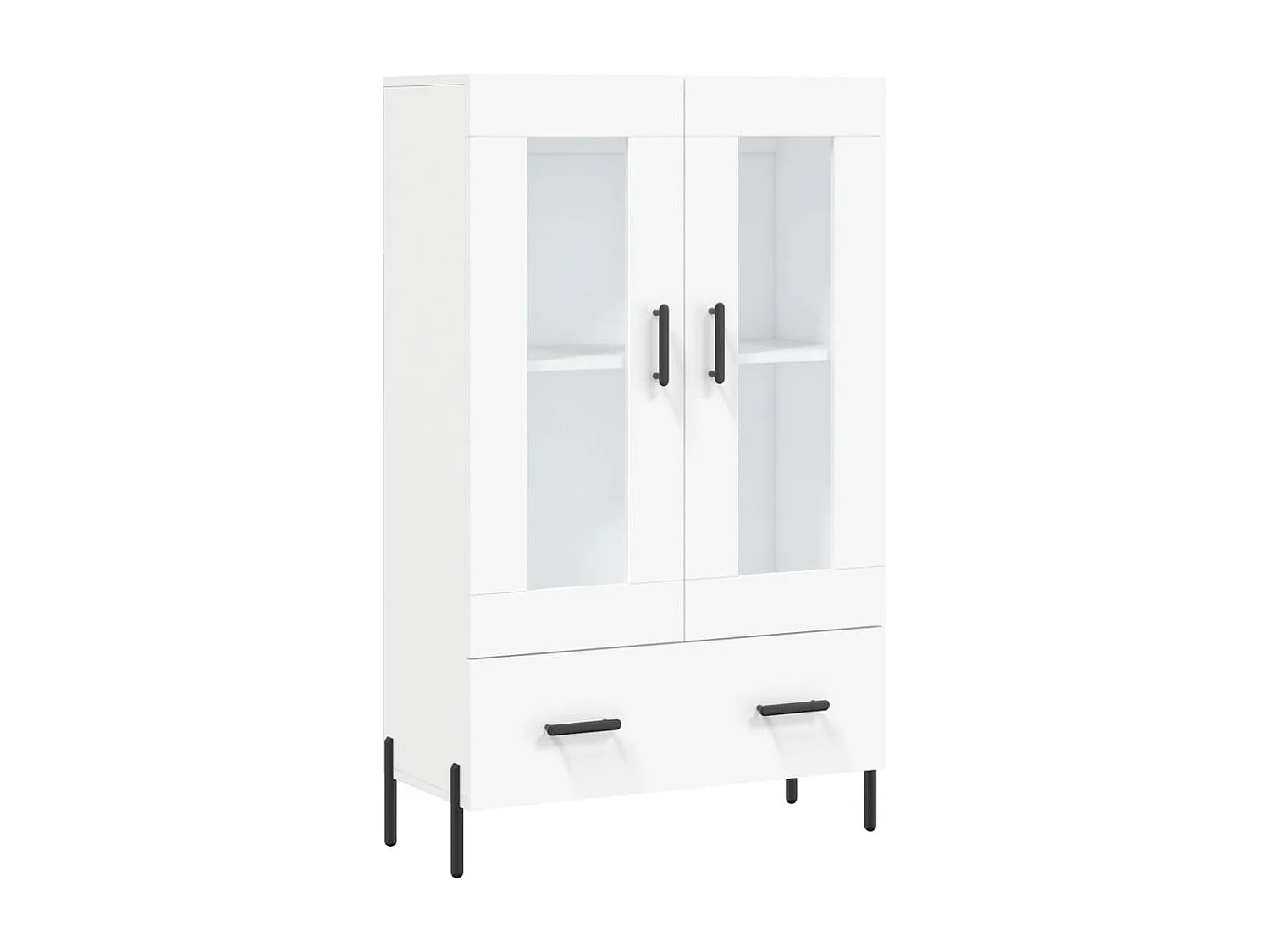 Aparador alto madera de ingeniería blanco 69,5x31x115 cm ES11959