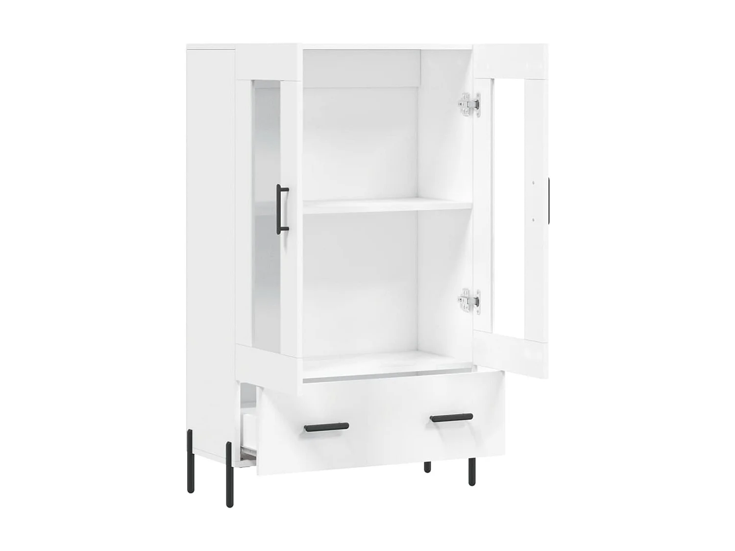 Aparador alto madera de ingeniería blanco 69,5x31x115 cm ES11959