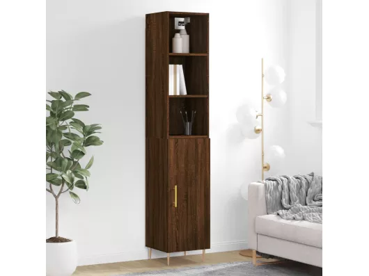 Kauf Unique Highboard,Kommode Braun Eichen-Optik 34,5x34x180 cm Holzwerkstoff -gkd460562