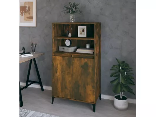 Kauf Unique Highboard,Kommode Räuchereiche 60x36x110 cm Holzwerkstoff -gkd102752