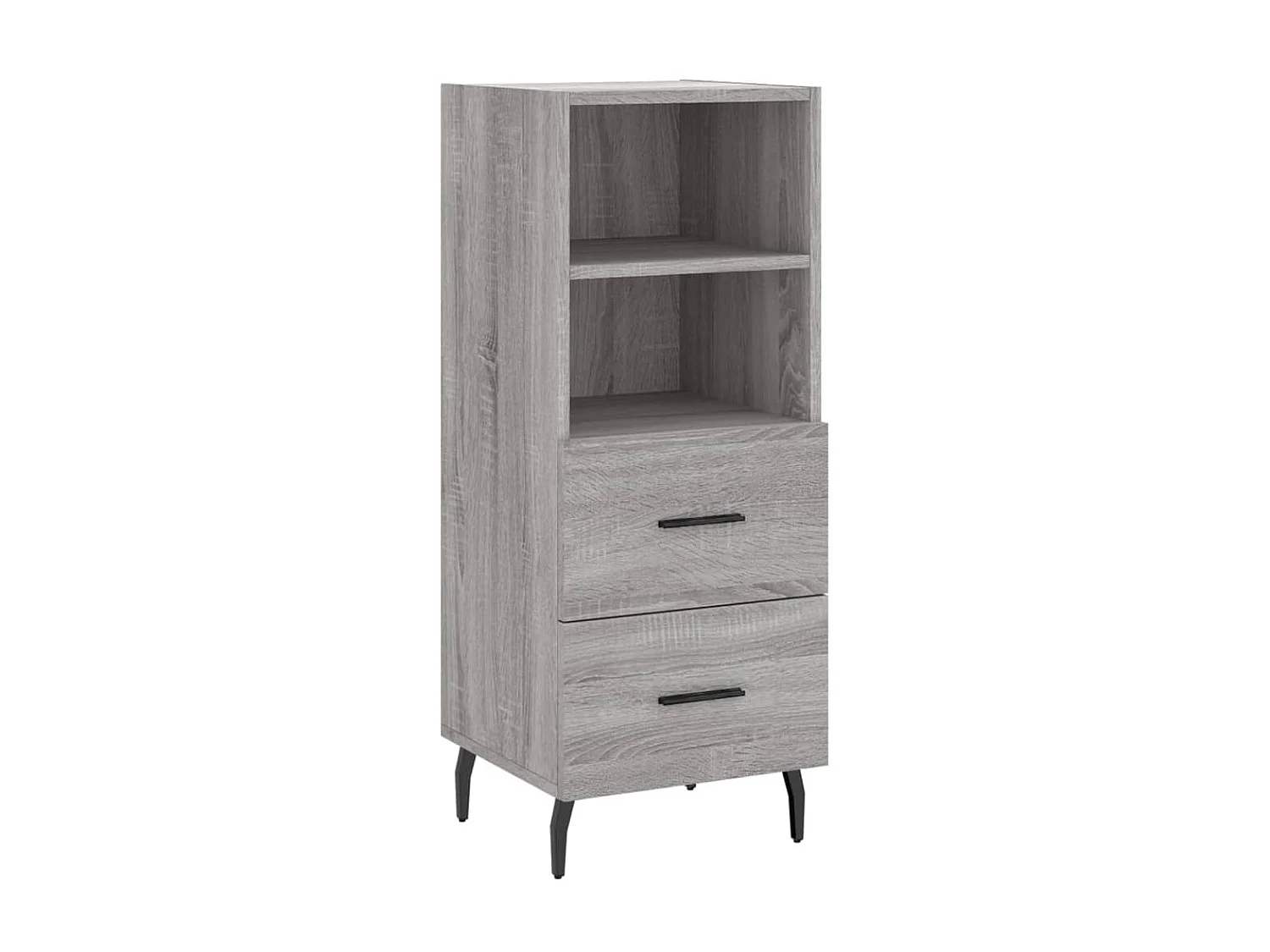 Aparador alto madera contrachapada gris Sonoma 34,5x34x180 cm ES65295
