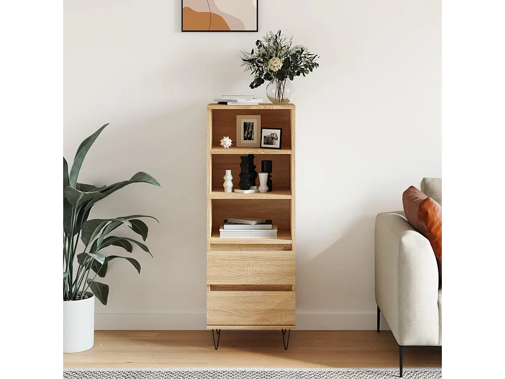 Buffet haut Chêne sonoma 40x36x110 cm Bois d'ingénierie LSF4952