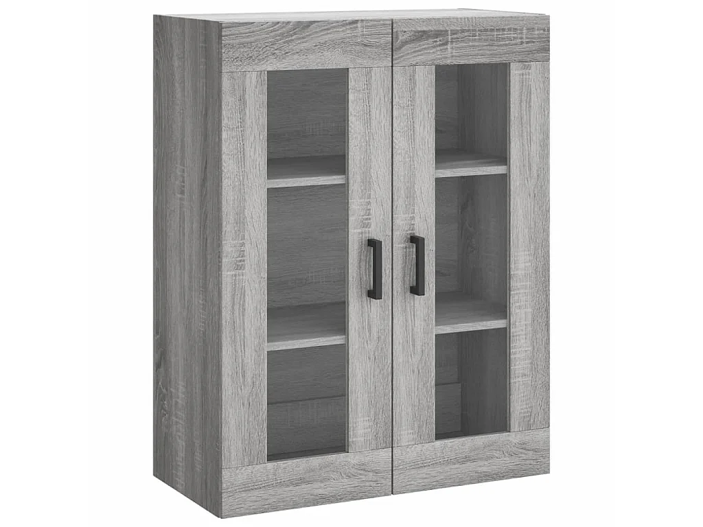 Buffet haut Sonoma gris 69,5x34x180 cm Bois d'ingénierie QWE81479
