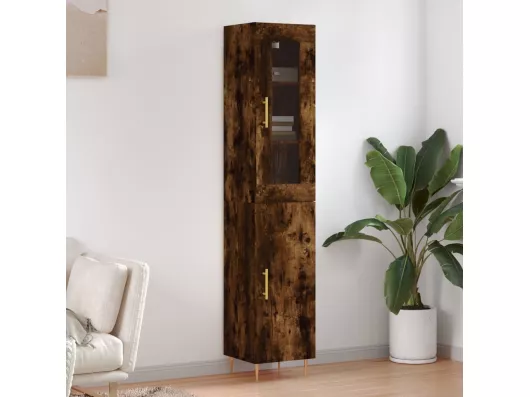 Kauf Unique Highboard,Kommode Räuchereiche 34,5x34x180 cm Holzwerkstoff -gkd681532