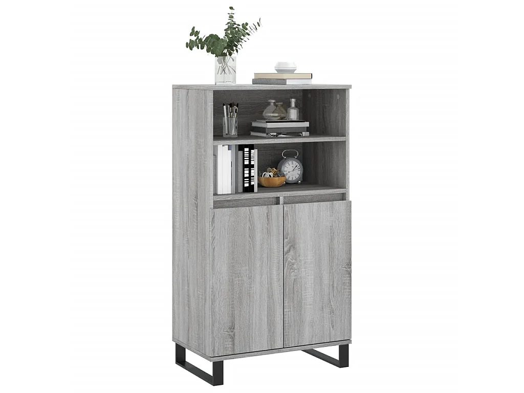 Buffet haut Sonoma gris 60x36x110 cm Bois d'ingénierie LSF7280