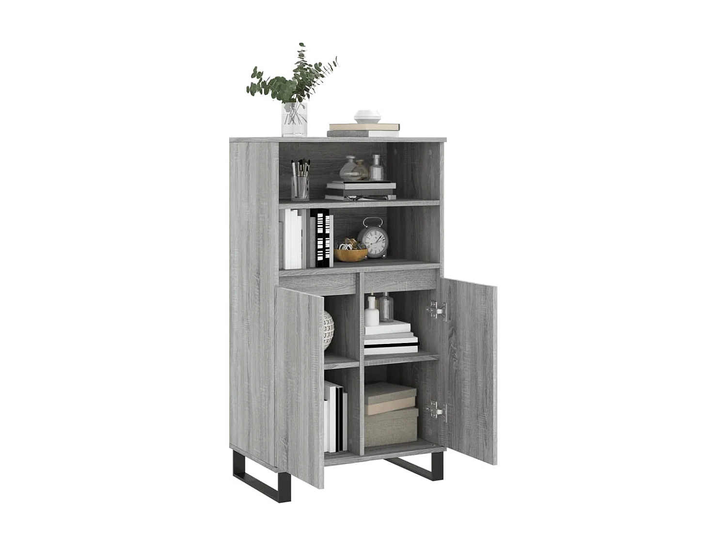 Buffet haut Sonoma gris 60x36x110 cm Bois d'ingénierie LSF7280