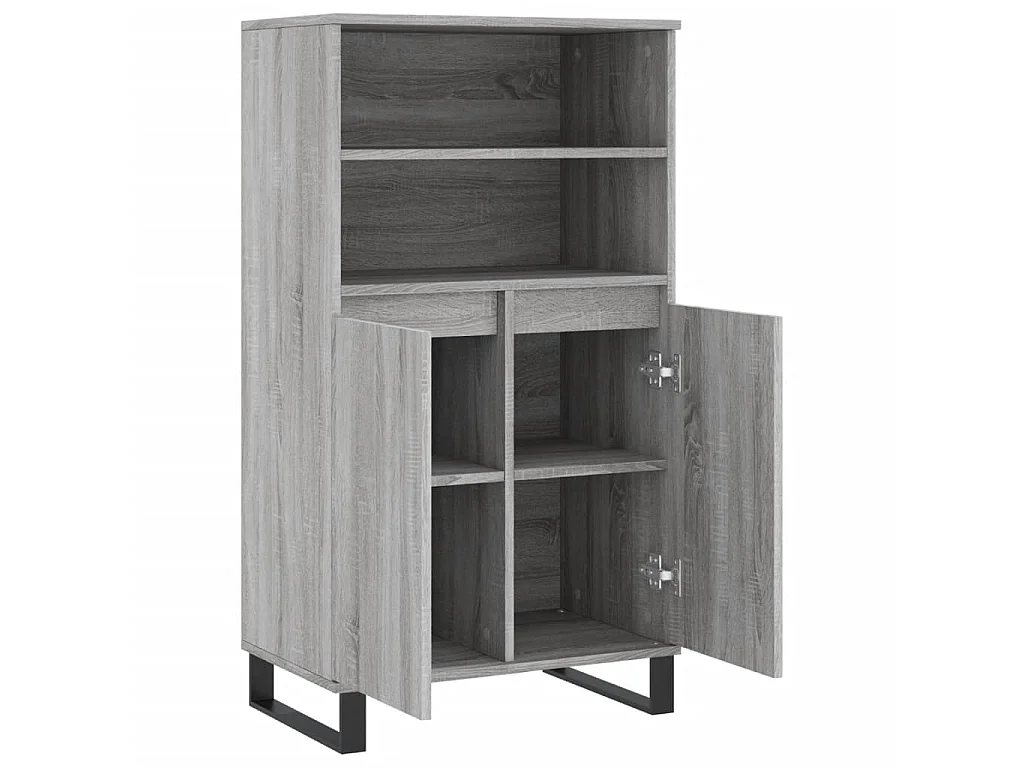 Buffet haut Sonoma gris 60x36x110 cm Bois d'ingénierie LSF7280