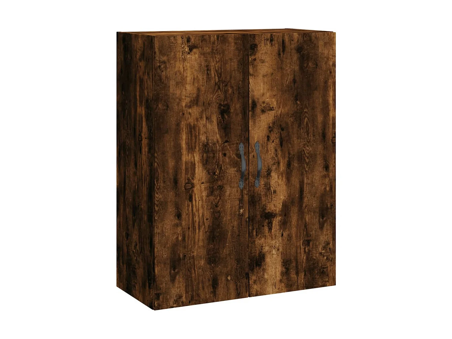 Hoge kast 69,5x34x180 cm bewerkt hout gerookt eikenkleurig NL20650