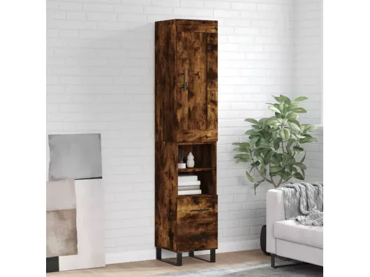 Kauf Unique Highboard,Kommode Räuchereiche 34,5x34x180 cm Holzwerkstoff -gkd160780