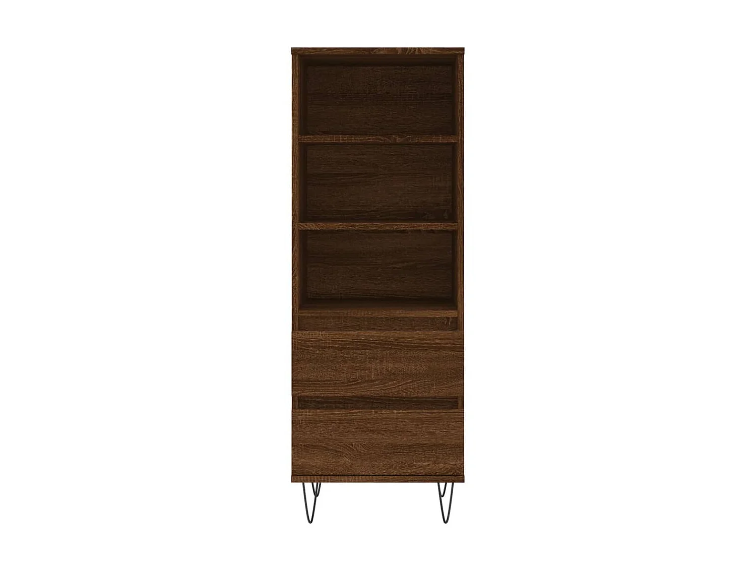 Highboard,Kommode Braun Eichen-Optik 40x36x110 cm Holzwerkstoff -gkd825762