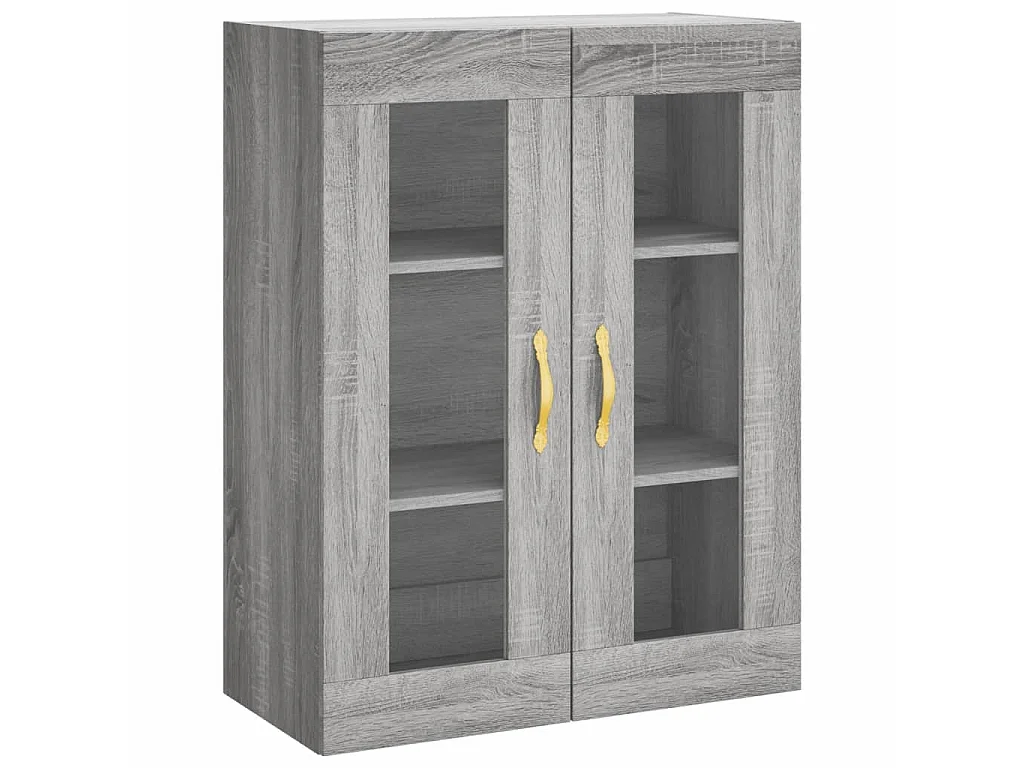 Aparador alto madera contrachapada gris sonoma 69,5x34x180 cm ES24726