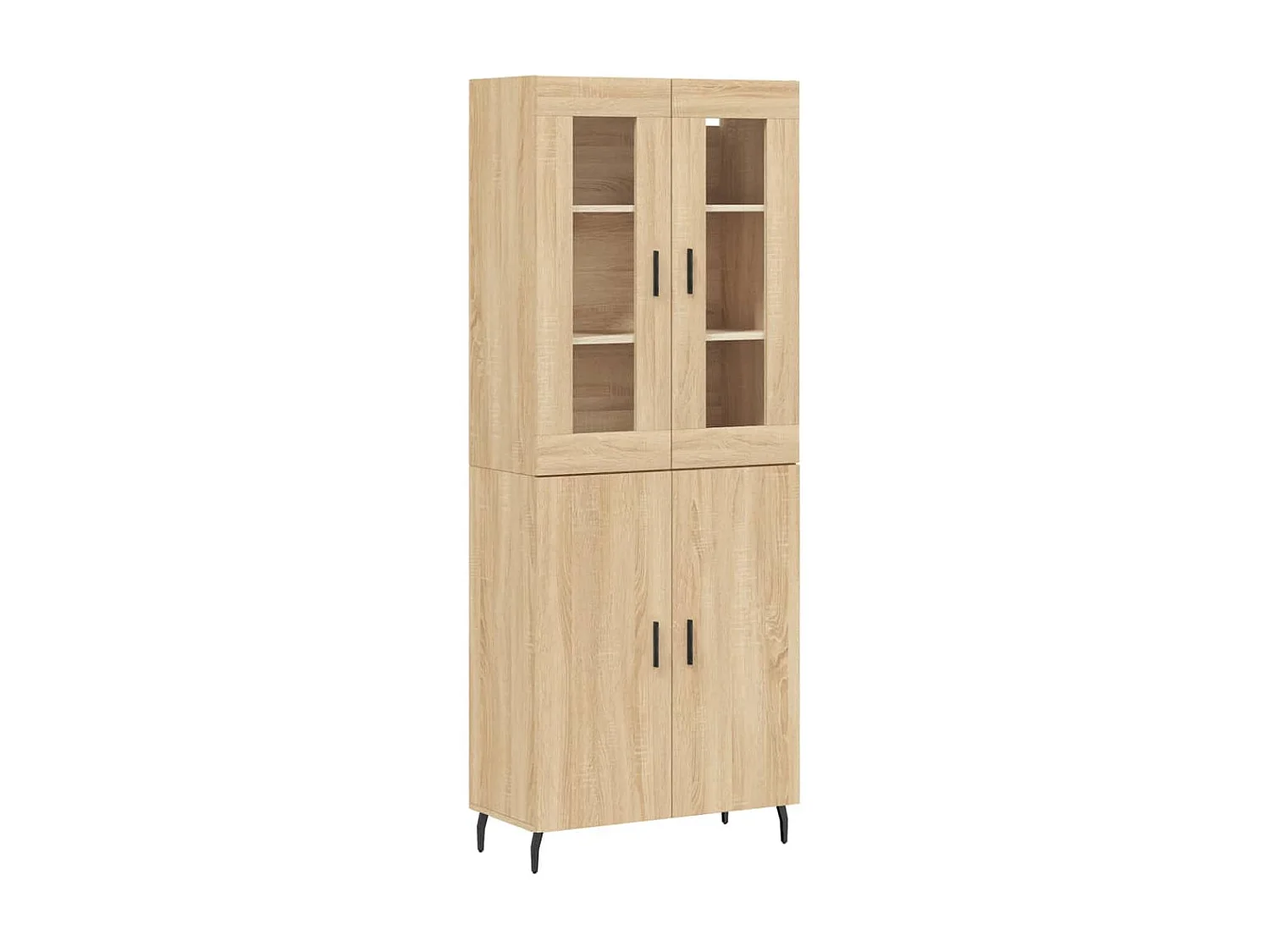 Buffet haut Chêne sonoma 69,5x34x180 cm Bois d'ingénierie QWE13341