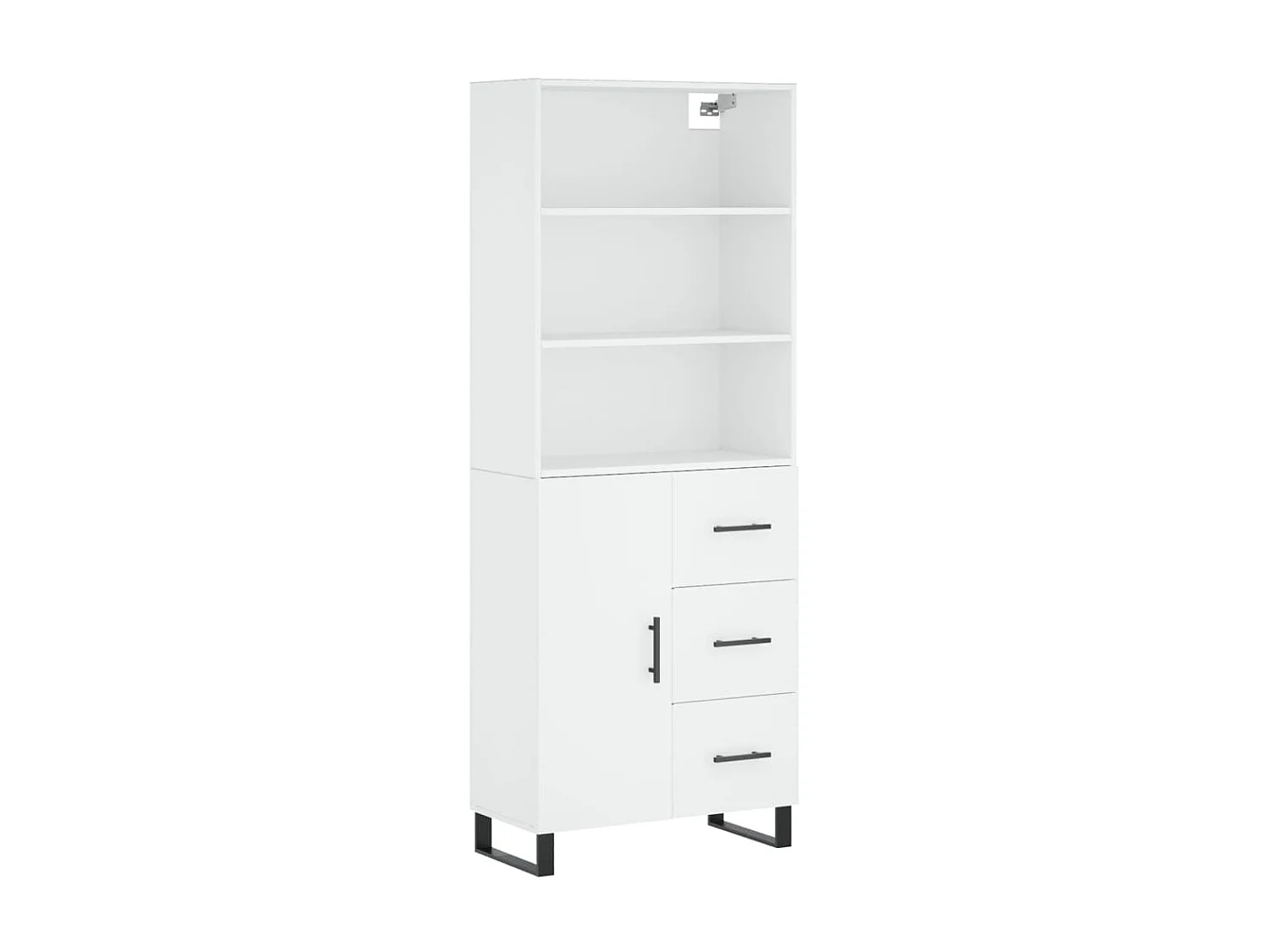 Aparador alto 69,5x34x180 cm derivados de madeira branco PT211724