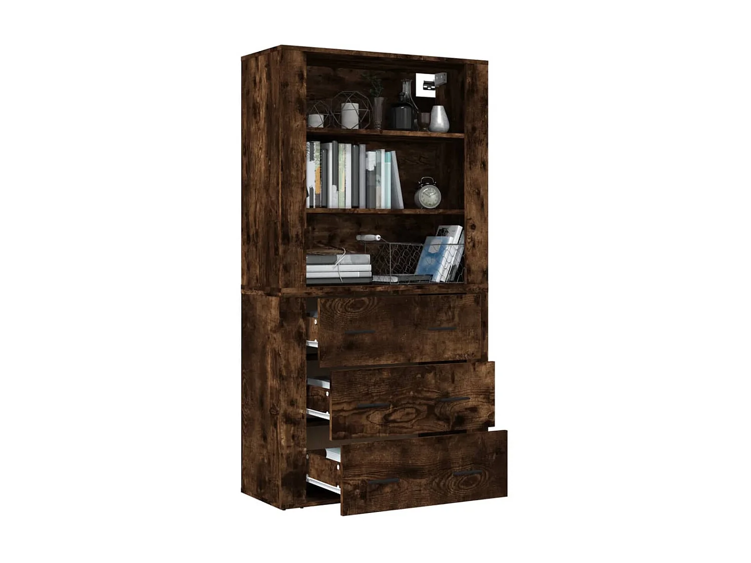 Highboard,Kommode Räuchereiche Holzwerkstoff -gkd897674