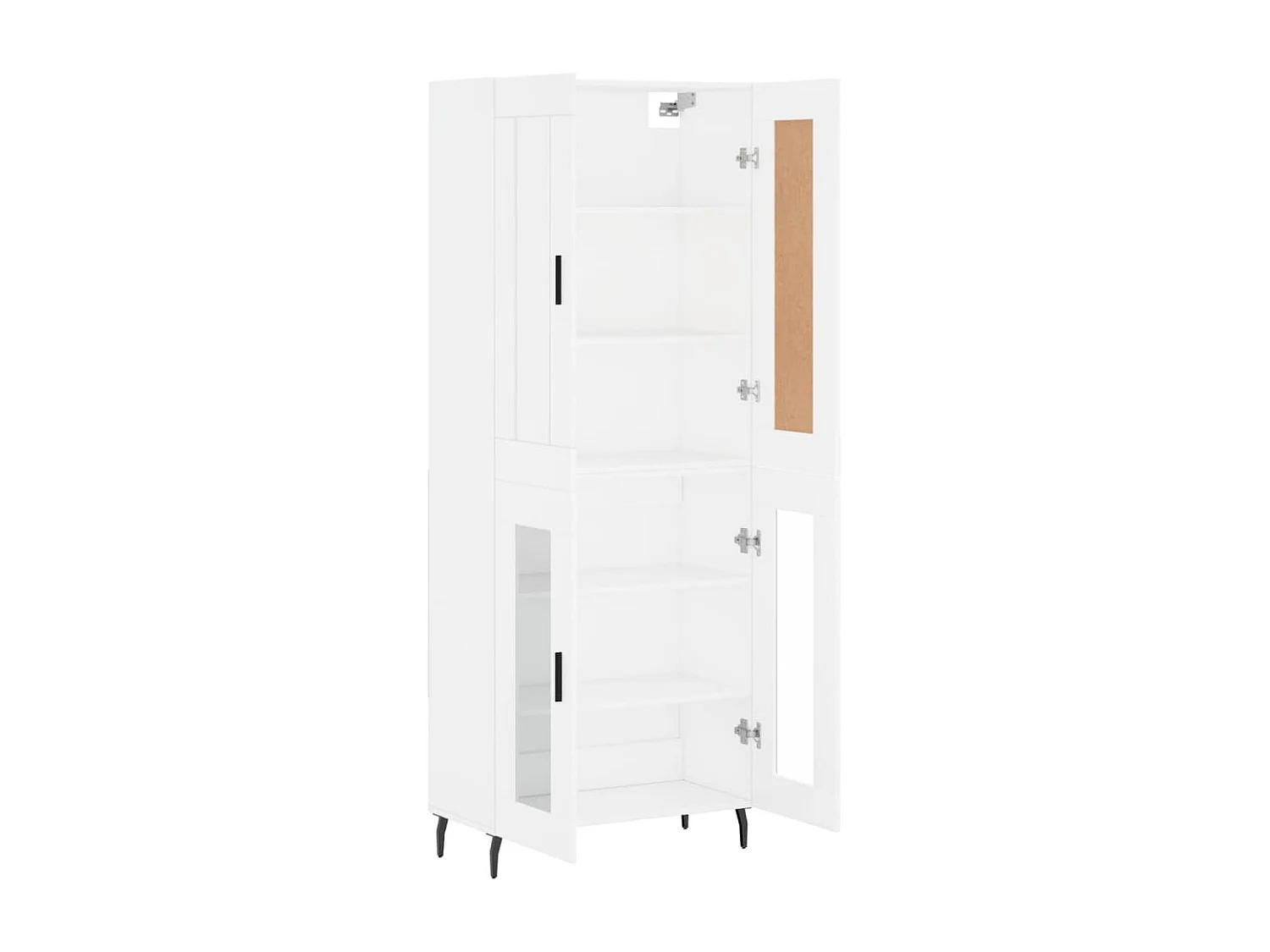 Buffet haut Blanc 69,5x34x180 cm Bois d'ingénierie QWE85466