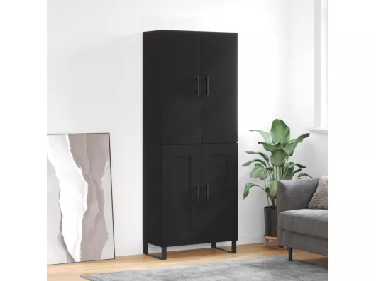 Kauf Unique Highboard,Kommode Schwarz 69,5x34x180 cm Holzwerkstoff -gkd971218